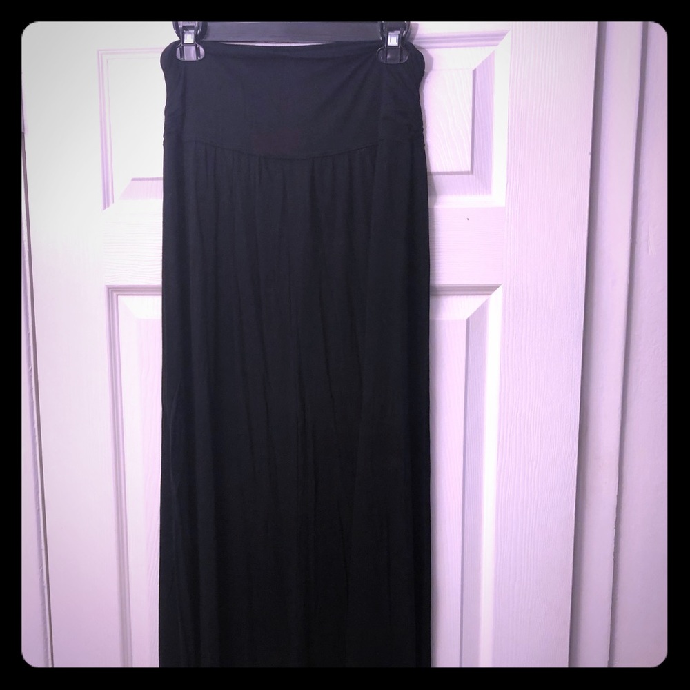 Black Stretchy Maxi Skirt